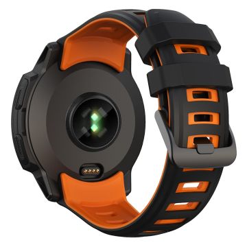 Garmin Instinct 2X silikone urrem udskiftningsarmbånd - Sort + Orange