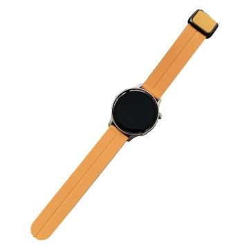 Samsung Gear S3 Classic / Garmin Vivoactive 4 Silicone Magnetic Strap 22mm Watch Band - Gul