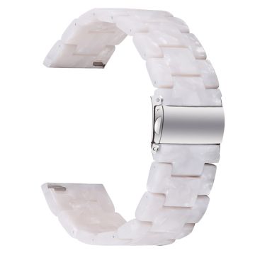 FITVII Waterproof Watch Strap Replacement Resin Watch Band - Pearl White