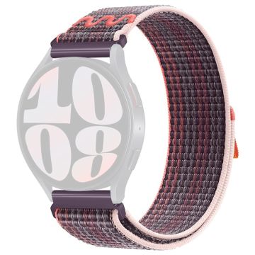 KALEBOL KLB-NLHH-002 Samsung Galaxy Watch3 45mm / Huawei Watch GT4 46mm Nylon Band 22mm Watch Strap - Bær-Lilla