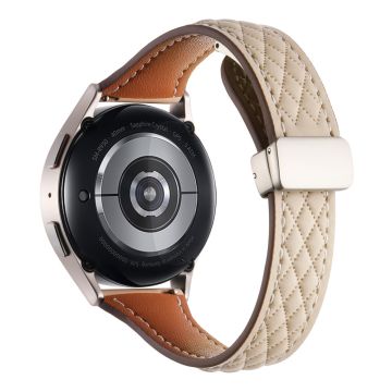 Samsung Galaxy Watch3 45mm / Huawei Watch GT 4 46mm Urrem 22mm Ægte okselæderrem - Aprikos