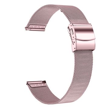 Garmin Vivomove Style / GarminMove Style / Vivomove / Vivomove HR Sport Milanese Watch Band 20mm Strap Replacement - Lyserød Rose