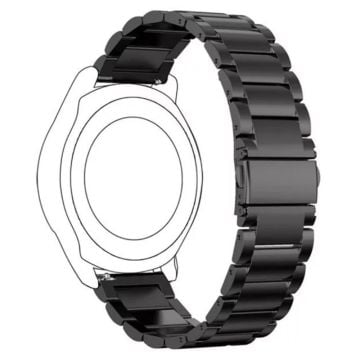 Garmin Lily 2 14 mm urrem med 3 perler i rustfrit stål og foldespænde - Sort