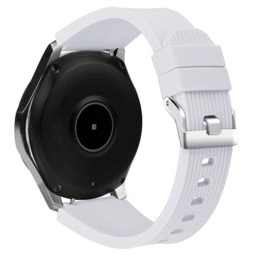 L Størrelse 22mm Silikone rem Samsung Galaxy Watch Active / Galaxy Watch 46mm / Huawei Watch GT 2 Smartwatch bånd - Hvid