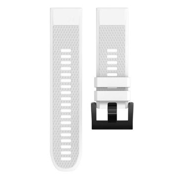 KALEBOL KLB-SJLWGJ-001 Garmin Fenix 7X / Fenix 7X Pro Watch Band 26mm Triangular Diamond Pattern Silicone Strap - Hvid