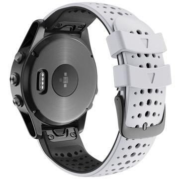 KALEBOL KLB-SSPWGJ-001 Garmin Fenix 6X / Fenix 7X / Instinct 2X Urarmbånd QuickFit 26mm Silikone Urarmbånd - Hvid + Sort