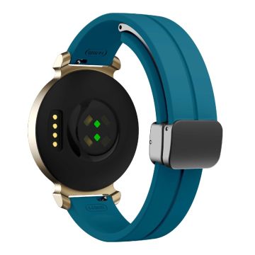 Garmin Lily 2 Silikonearmbånd med magnetisk foldespænde - Rock Cyan Med Sort Spænde