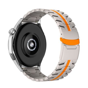 Huawei Watch GT 4 / GT 3 / GT 2 46mm udskiftningsrem 22mm Metal Watchband - Titanium Orange