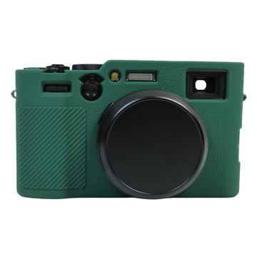 For Fujifilm X100VI Soft Silicone Case Litchi Texture Camera Protective Sleeve - Green