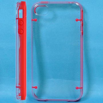 Dual Compound - Klar Back (Rød) Iphone 4S Cover