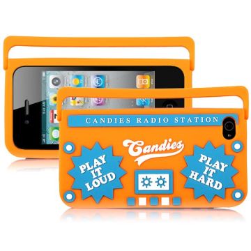 Ghetto Blaster (orange) iPhone 4/4S-cover