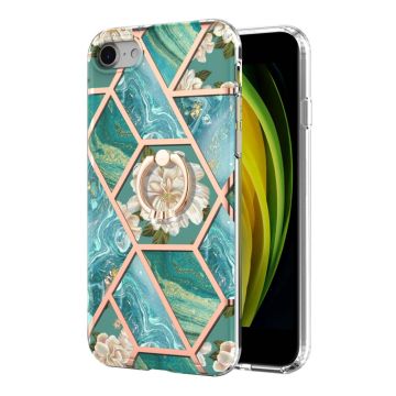 Marble design Apple Smartphone cover - Blå Blomster