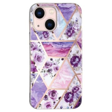 Marble design iPhone 14 cover - Lilla Blomst