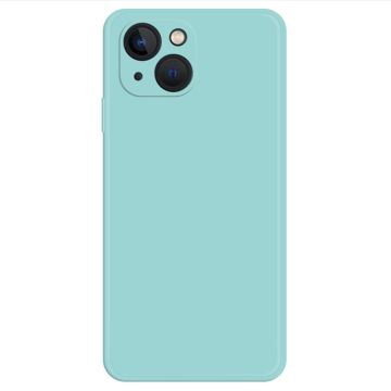 Skråt, gummicover cover til iPhone 14 - Cyan