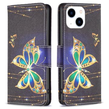 Wonderland iPhone 14 flip etui - Smykke Sommerfugl