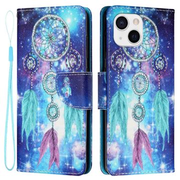 Wonderland iPhone 14 flip etui - Blå Drømmefanger