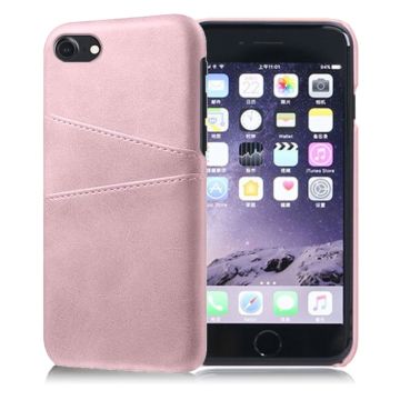 Dual Card iPhone SE 2020 / iPhone 7 / iPhone 8 cover - Lyserød