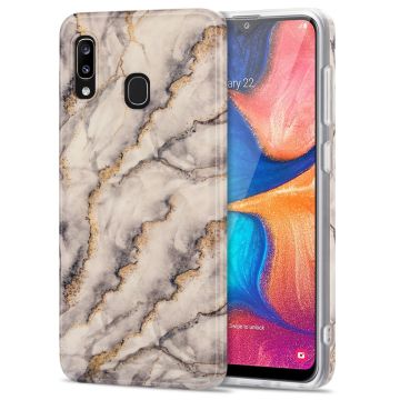 Marble Samsung Galaxy A20 / A30 Etui - Hvid