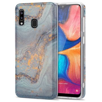 Marble Samsung Galaxy A20 / A30 Etui - Grå