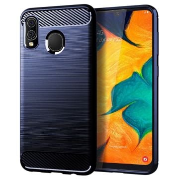 Carbon Flex Etui Samsung Galaxy M10s / A20 / A30 - Blå