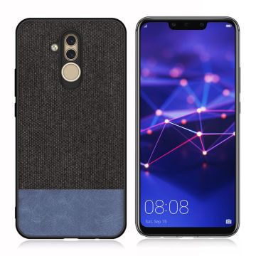 Huawei Mate 20 Lite stof tekstur etui - Sort / Blå