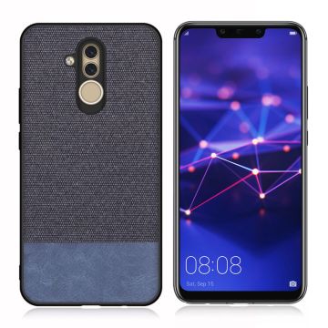 Huawei Mate 20 Lite stof tekstur etui - Mørkeblå / Blå