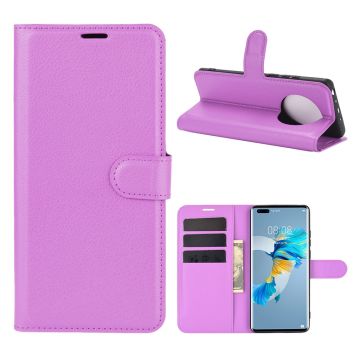 Classic Huawei Mate 40 Pro flip etui - lilla