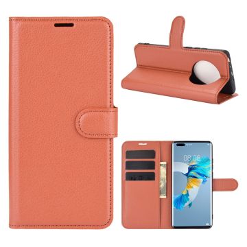 Classic Huawei Mate 40 Pro flip etui - brun