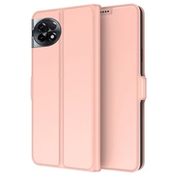 Glat og tyndt premium OnePlus Ace 2 / OnePlus 11R læderetui - Pink