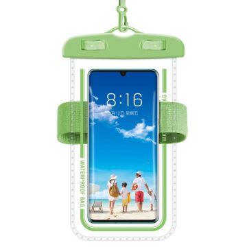 Universal waterproof phone bag with lanyard and strap - Green