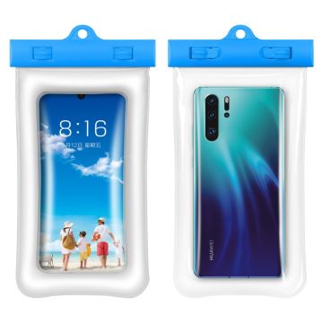 Universal waterproof pouch for 6.4 inch smartphone - Blue