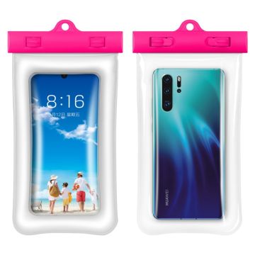 Universal waterproof pouch for 6.4 inch smartphone - Pink