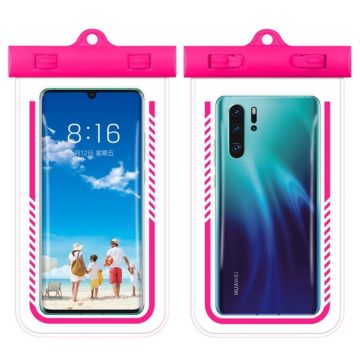 Universal waterproof pouch for 7.2 inch smartphone - Pink