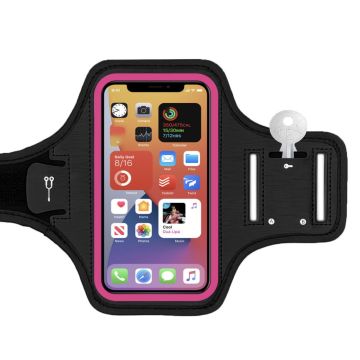 Universal fitness sports armband for 6.1 inch phone - Rose