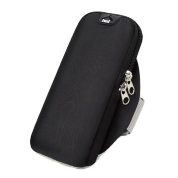 Simple fabric armband phone pouch - Black