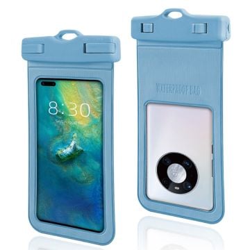 Universal IPX8 waterproof phone bag with lanyard - Sky Blue