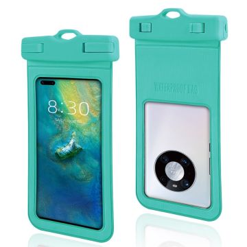 Universal IPX8 waterproof phone bag with lanyard - Blue