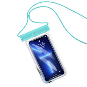 Universal IPX8 30m waterproof phone bag with lanyard - Baby Blue