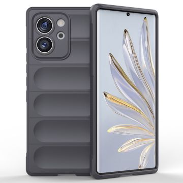 Blødt grebsformet cover til Honor 80 SE - Sølv/Grå