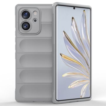 Blødt grebsformet cover til Honor 80 SE - Sølv/Grå