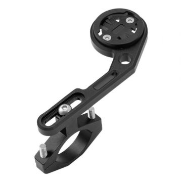 Universal aluminum alloy bicycle handlebar GPS mount - Black