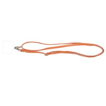 Universal crossbody-læderhalsrem med gennemsigtig pude - Orange