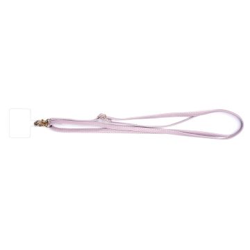 Universal crossbody leather neck strap with transparent pad - Purple