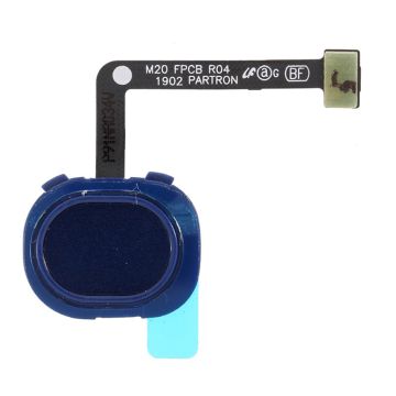 Samsung Galaxy M20 OEM home key fingerprint button flex cable -  Blue