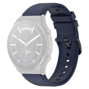 22mm Universal simple silicone watch strap - Midnight Blue