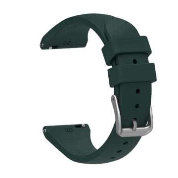 22mm Universal silicone watch strap - Blackish Green