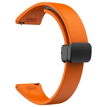 22 mm universal silikone-sportsrem med sort magnetisk spænde - Orange