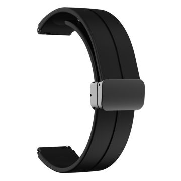 16mm silicone strap with black buckle for Keep / Huawei / Timex watch - Black