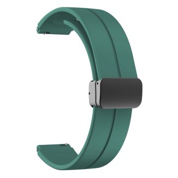 16mm silicone strap with black buckle for Keep / Huawei / Timex watch - Pine Needle Green