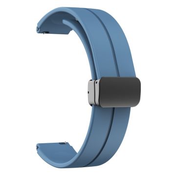 16mm silicone strap with black buckle for Keep / Huawei / Timex watch - Blue